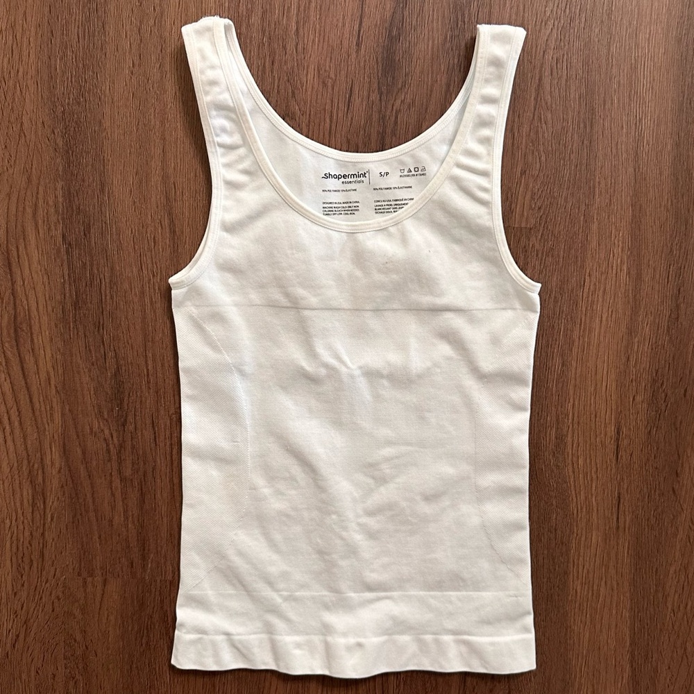 Shapermint Essentials White Shapewear Tank Top Size S/P